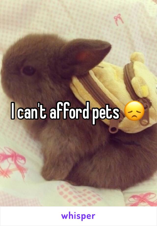 I can't afford pets 😞