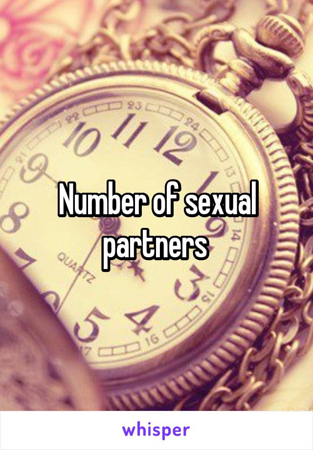 Number of sexual partners 