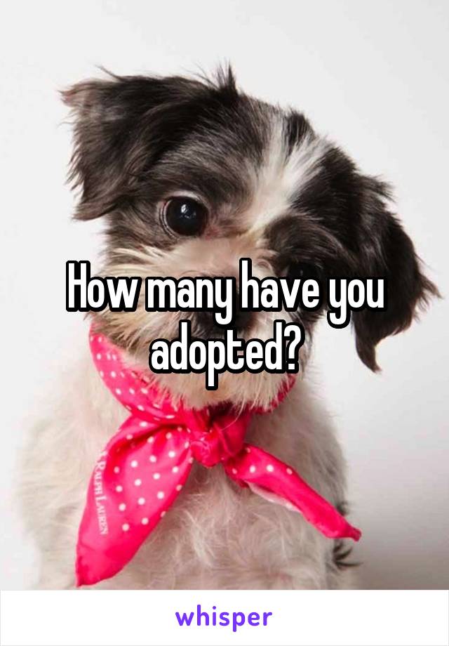 How many have you adopted?