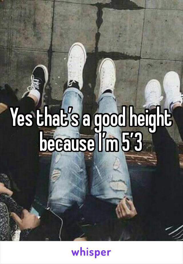 Yes that’s a good height because I’m 5’3
