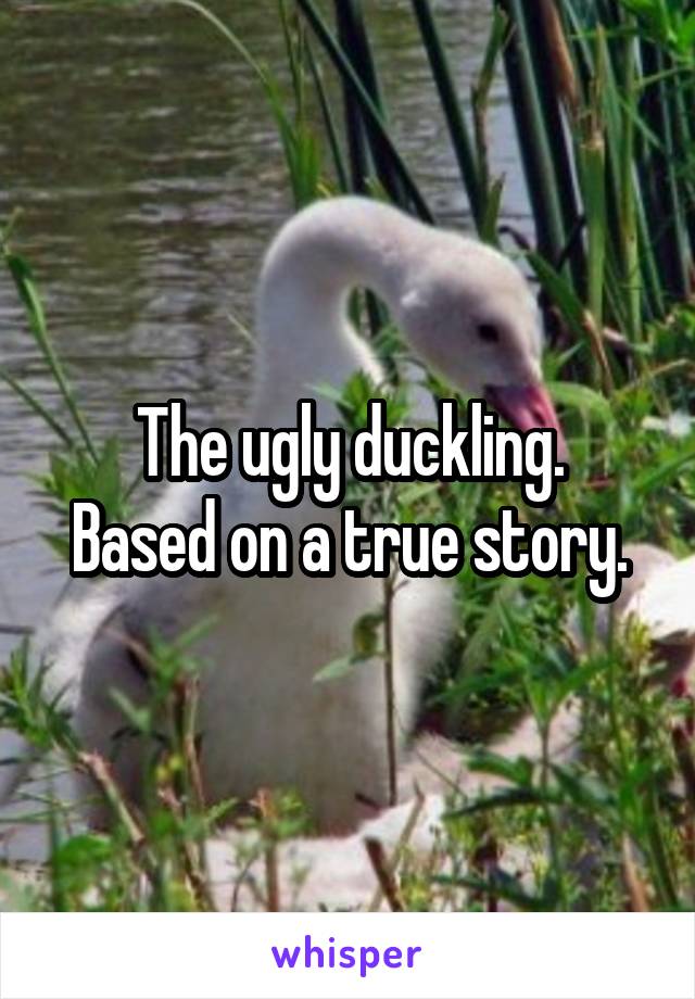The ugly duckling.
Based on a true story.