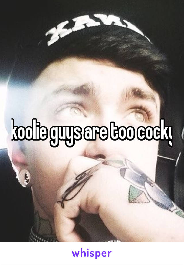 koolie guys are too cocky