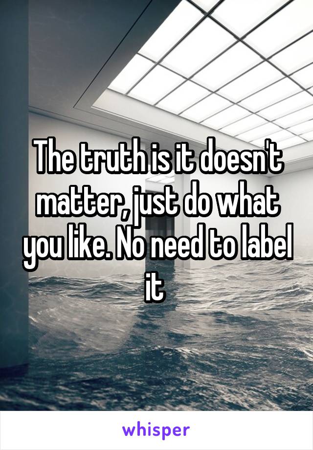 The truth is it doesn't matter, just do what you like. No need to label it 