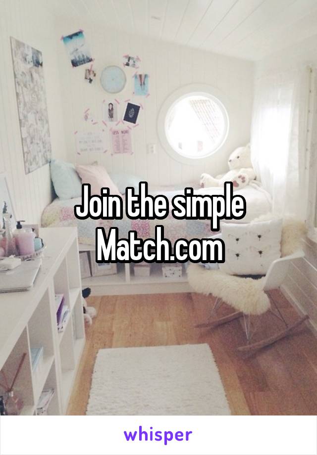 Join the simple Match.com