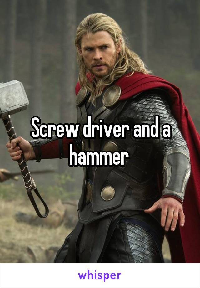 Screw driver and a hammer 