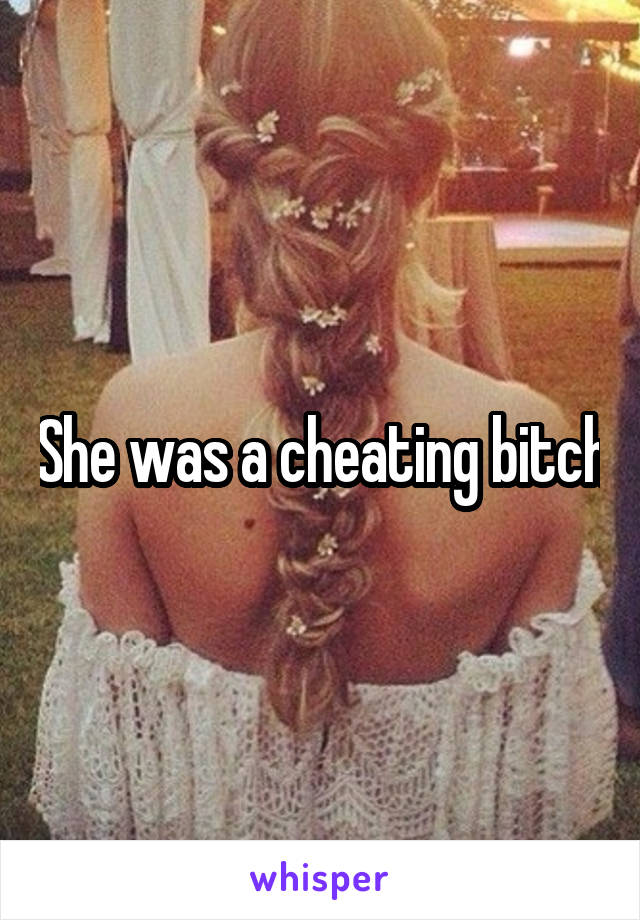 She was a cheating bitch