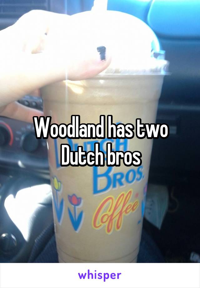 Woodland has two Dutch bros