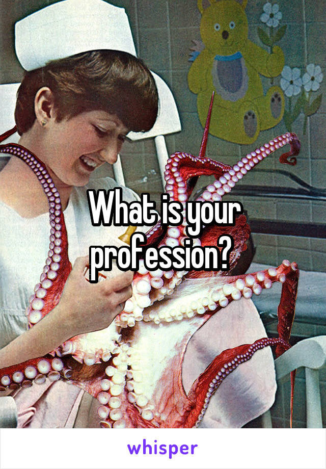 What is your profession? 