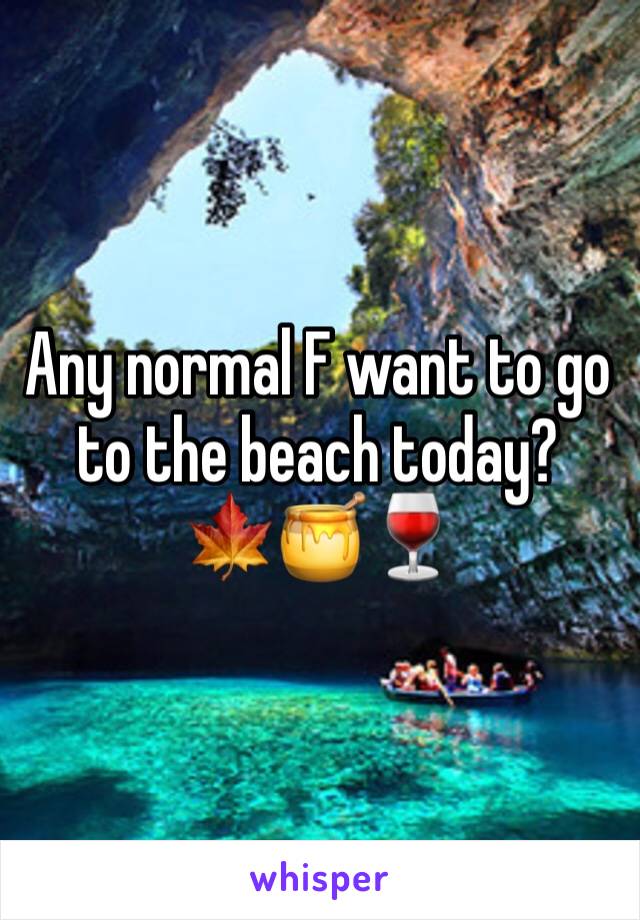 Any normal F want to go to the beach today? 
ðŸ��ðŸ�¯ðŸ�·