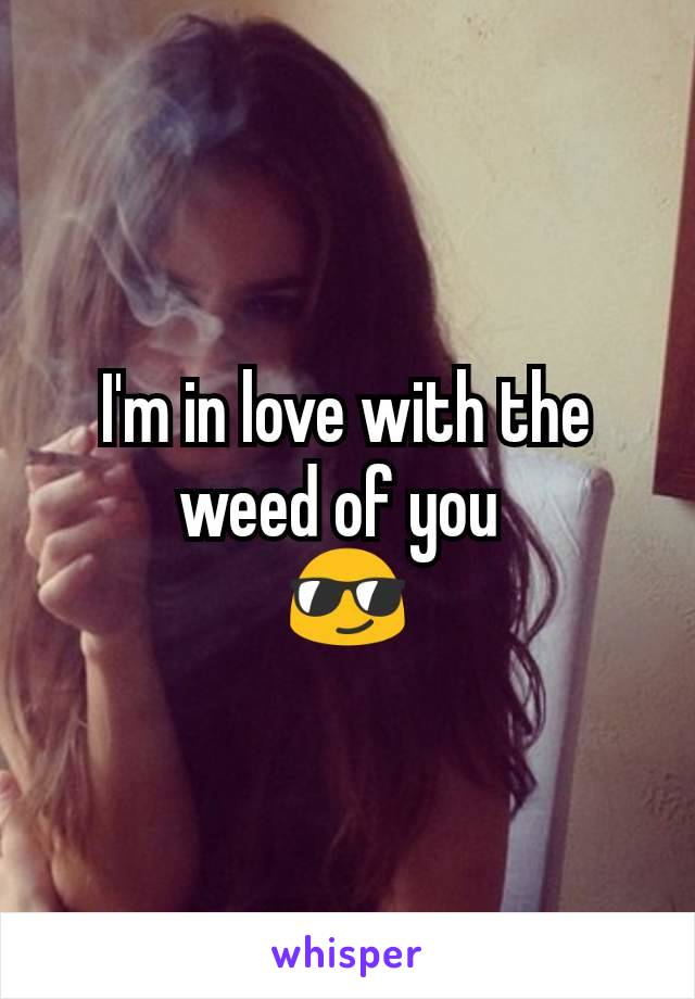I'm in love with the weed of you 
😎