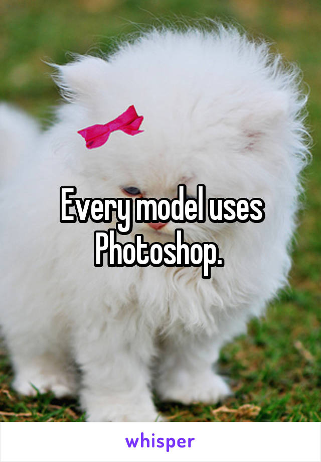 Every model uses Photoshop. 