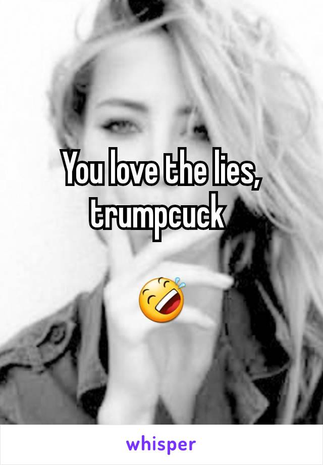 You love the lies, trumpcuck 

🤣