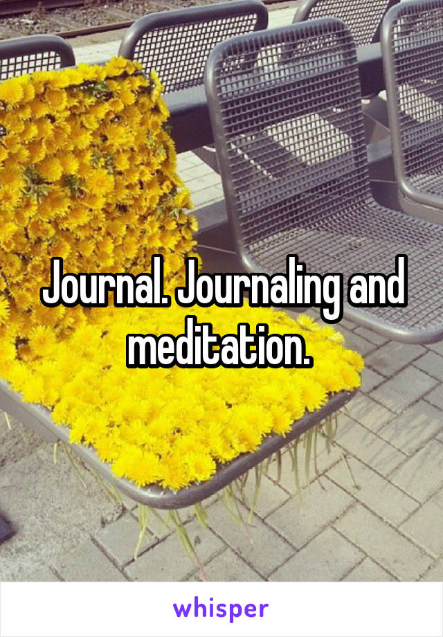 Journal. Journaling and meditation. 