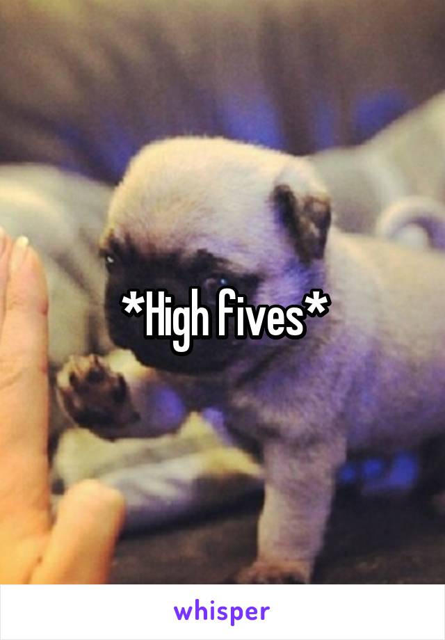 *High fives*