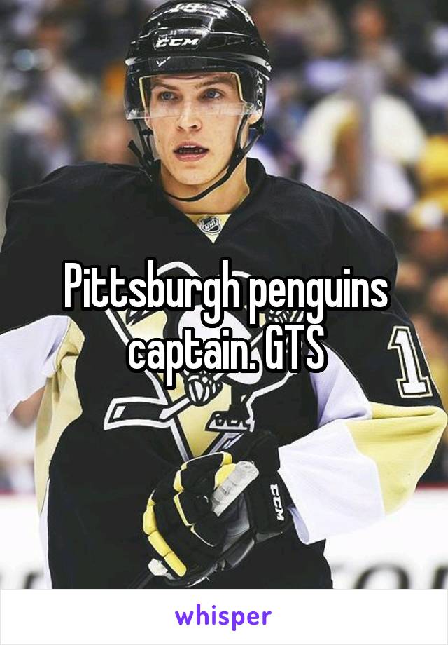 Pittsburgh penguins captain. GTS
