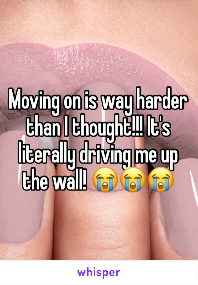 Moving on is way harder than I thought!!! It's literally driving me up the wall! 😭😭😭
