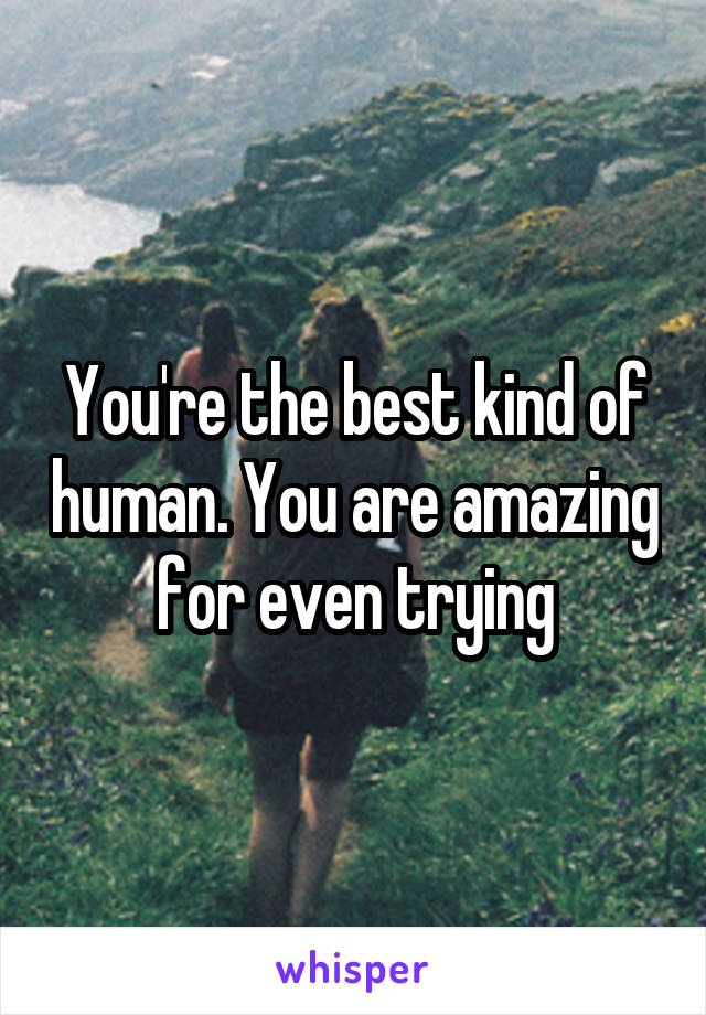 You're the best kind of human. You are amazing for even trying