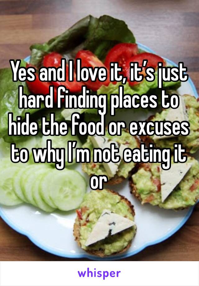 Yes and I love it, it’s just hard finding places to hide the food or excuses to why I’m not eating it or