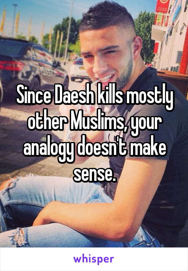 Since Daesh kills mostly other Muslims, your analogy doesn't make sense.