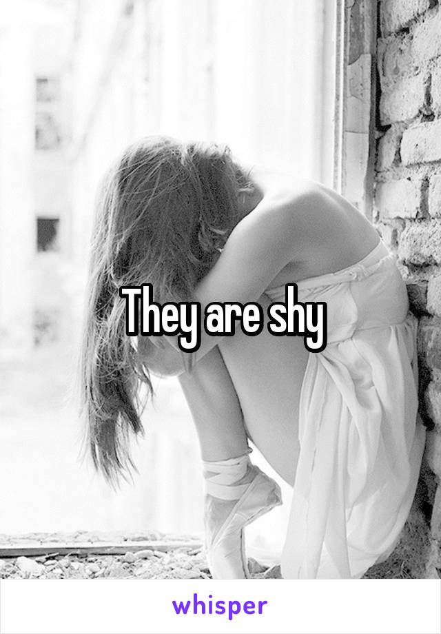 They are shy