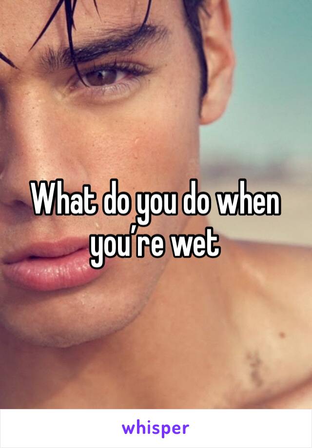 What do you do when you’re wet