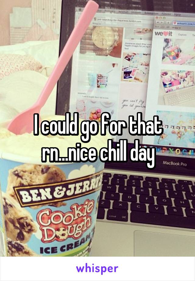 I could go for that rn...nice chill day