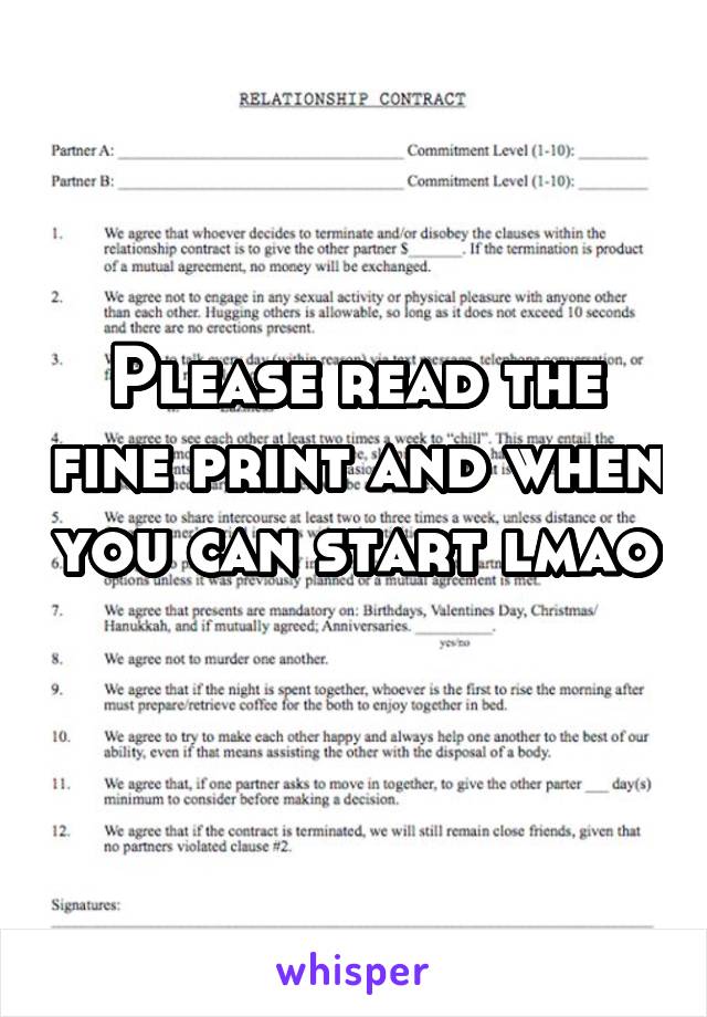 Please read the fine print and when you can start lmao 