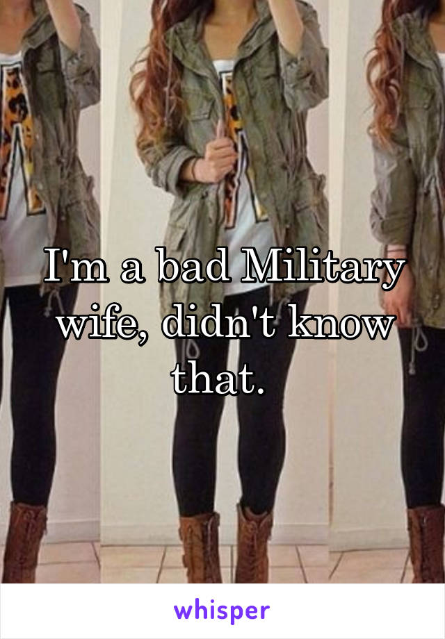 I'm a bad Military wife, didn't know that. 
