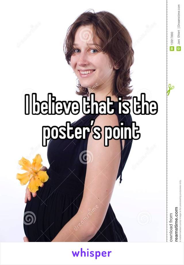 I believe that is the poster’s point
