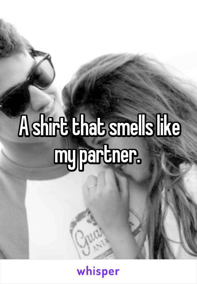 A shirt that smells like my partner. 