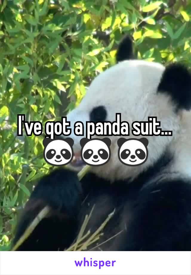 I've got a panda suit... 🐼 🐼 🐼