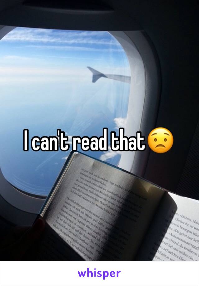 I can't read that😟