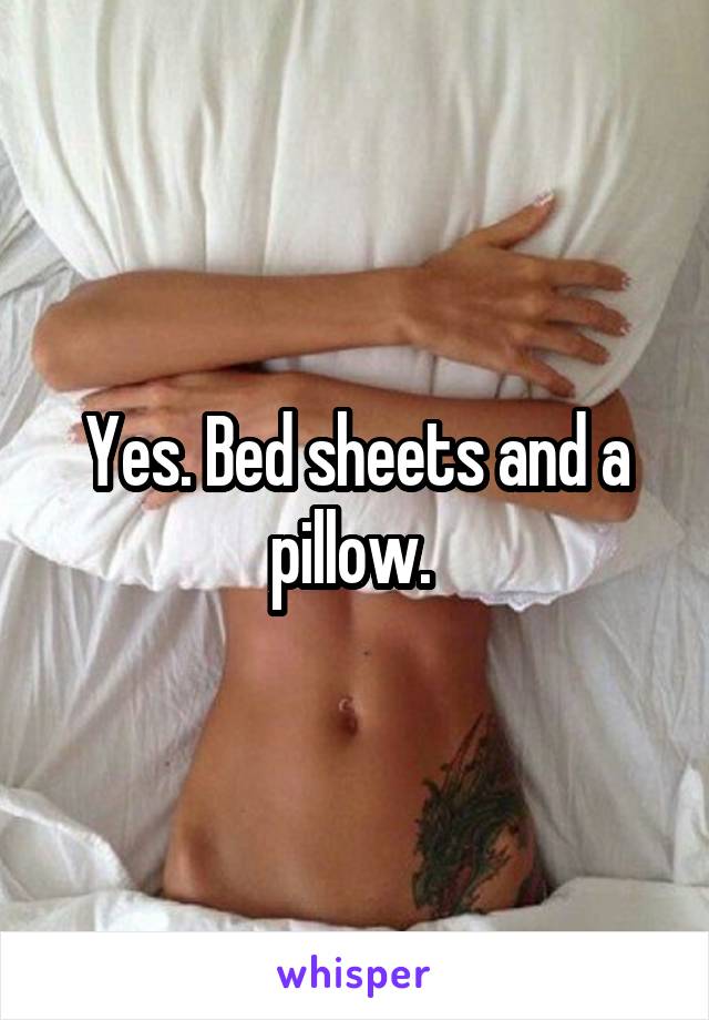 Yes. Bed sheets and a pillow. 