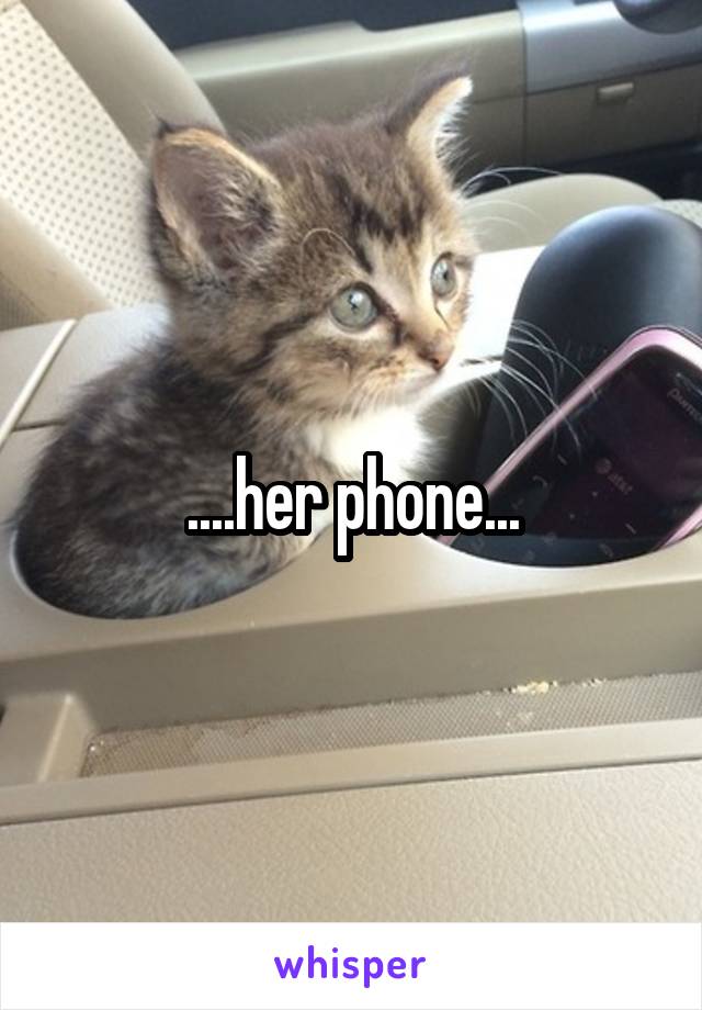 ....her phone...