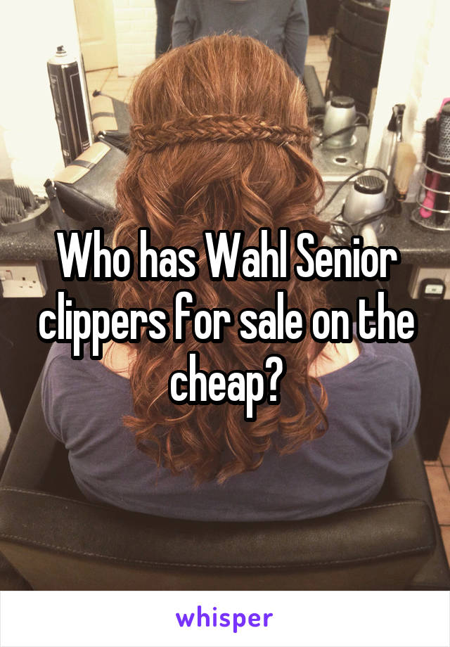 Who has Wahl Senior clippers for sale on the cheap?