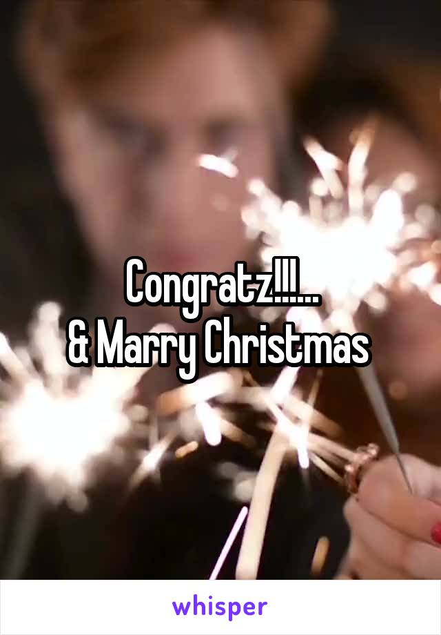 Congratz!!!...
& Marry Christmas 