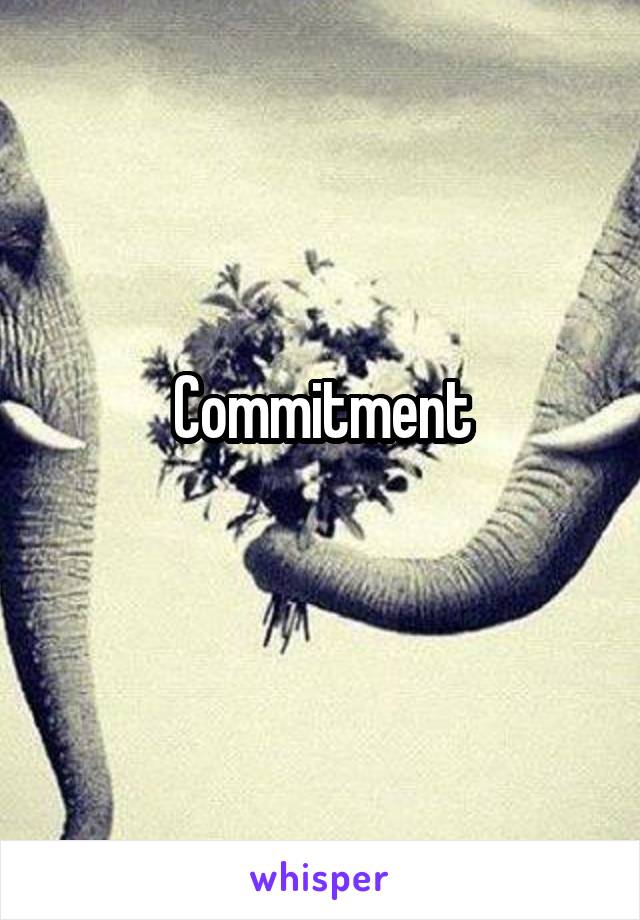 Commitment
