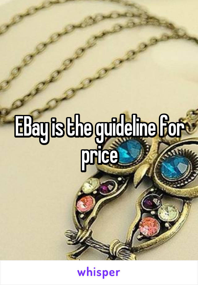 EBay is the guideline for price