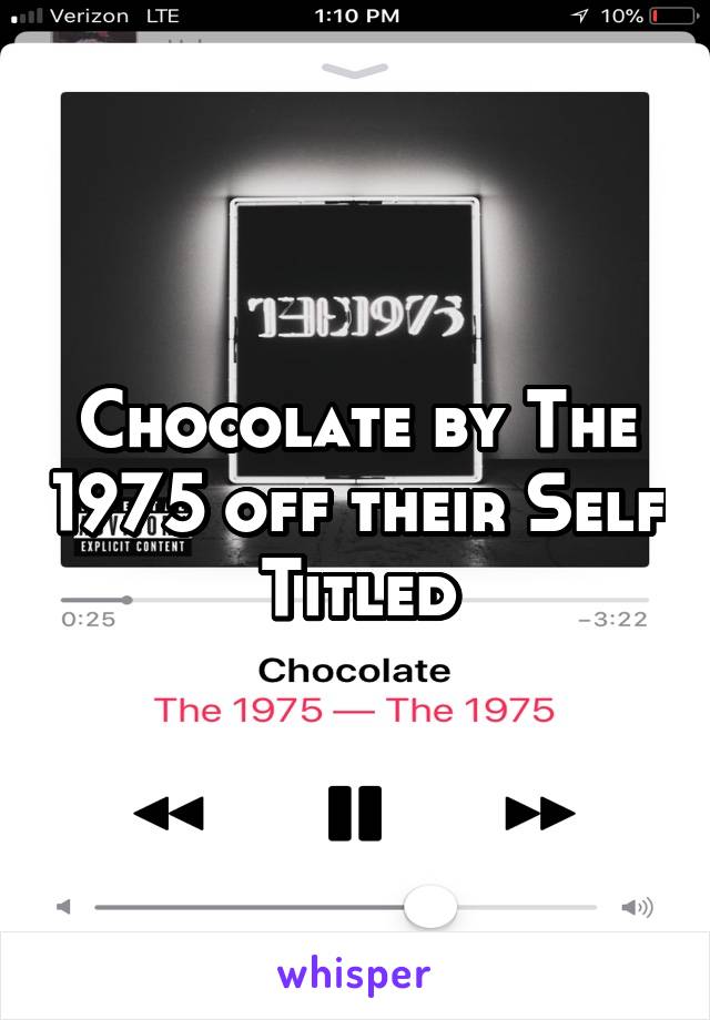 Chocolate by The 1975 off their Self Titled