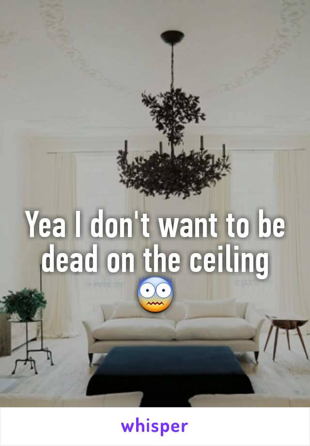 Yea I don't want to be dead on the ceiling 😨