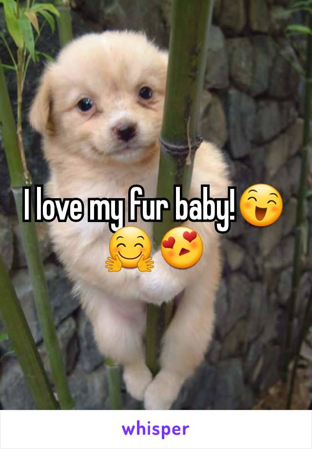 I love my fur baby!😄🤗😍