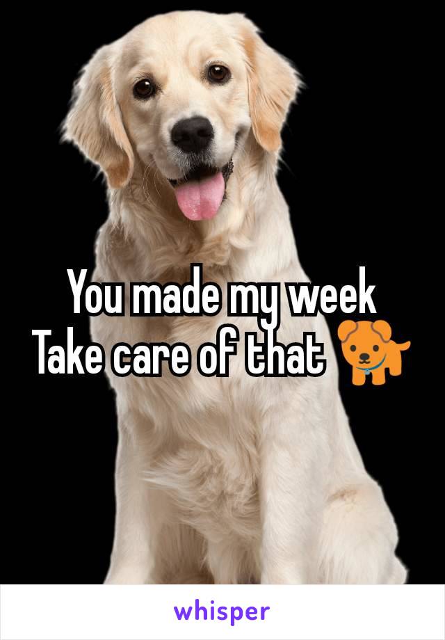 You made my week
Take care of that 🐕