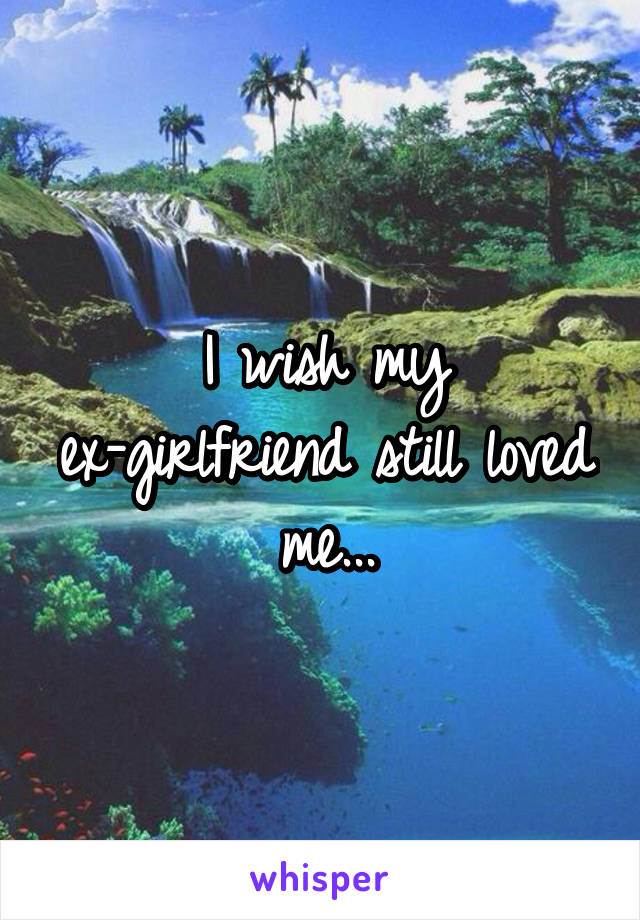 I wish my ex-girlfriend still loved me...