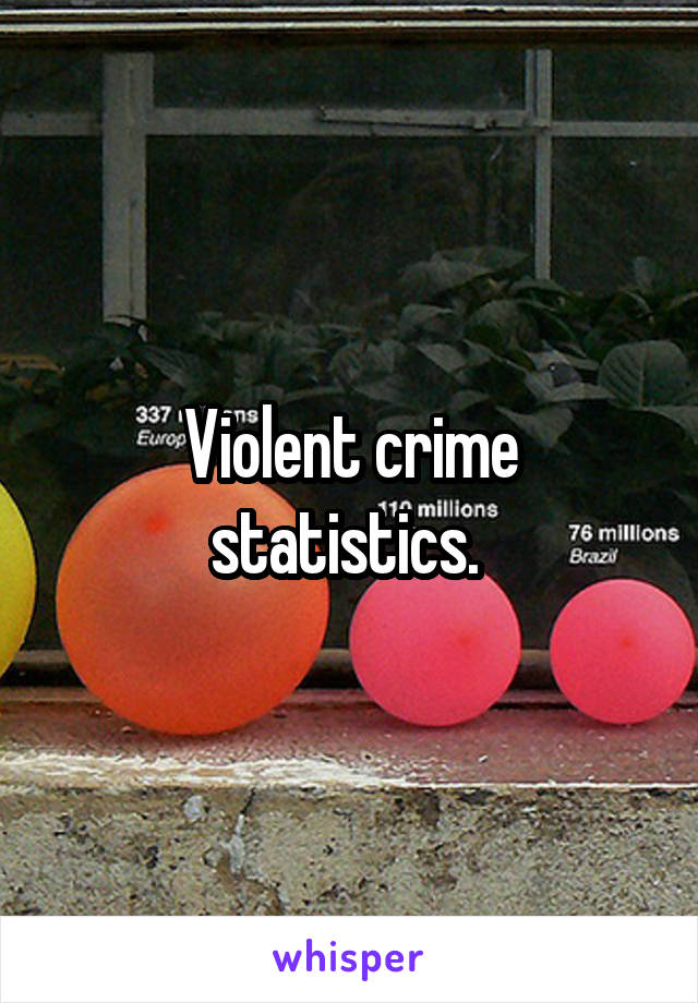 Violent crime statistics. 
