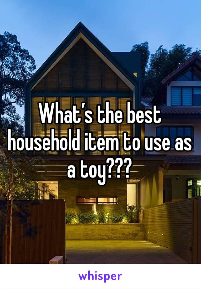 What’s the best household item to use as a toy??? 