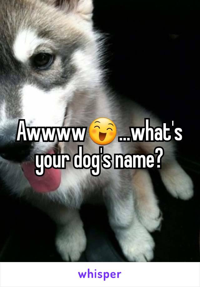 Awwww😄...what's your dog's name?
