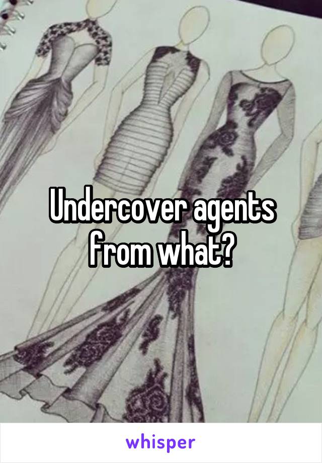 Undercover agents from what?