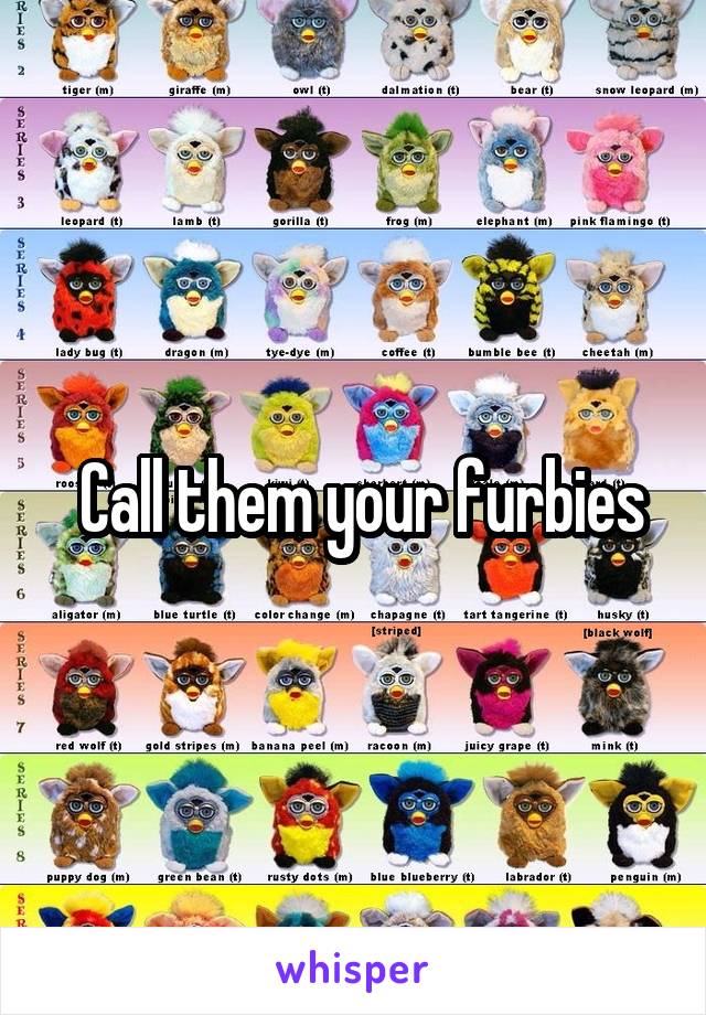  Call them your furbies
