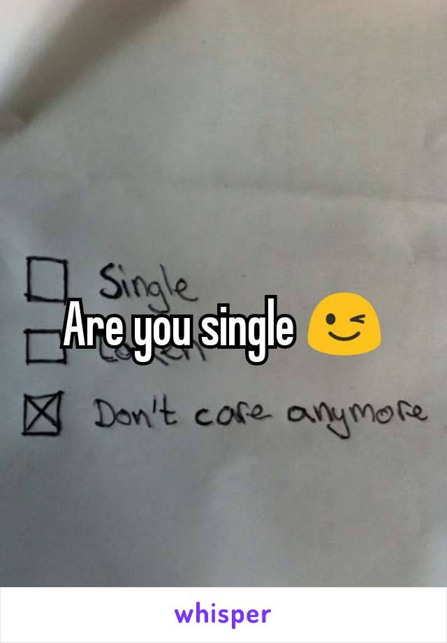 Are you single 😉
