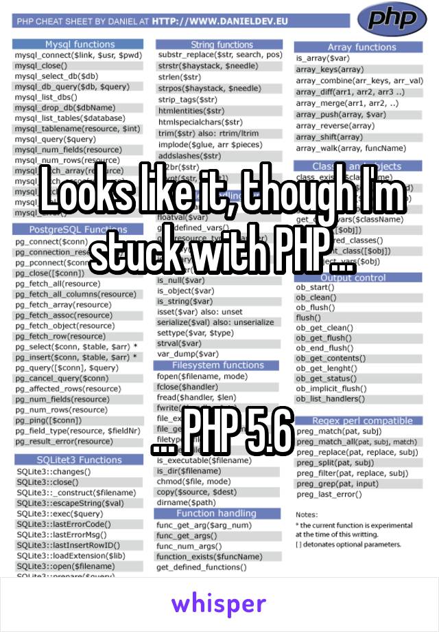 Looks like it, though I'm stuck with PHP...


... PHP 5.6